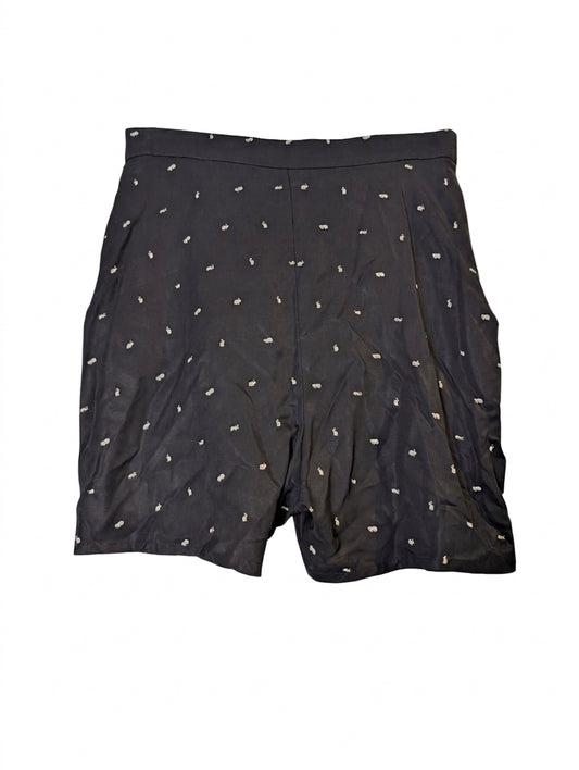 Alice McCall Black Shorts with White Rabbit Print - Size 12 - Image 1