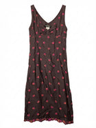 Collette Dinnigan Floral Embroidered Sleeveless Dress Brown Size S - Image 1