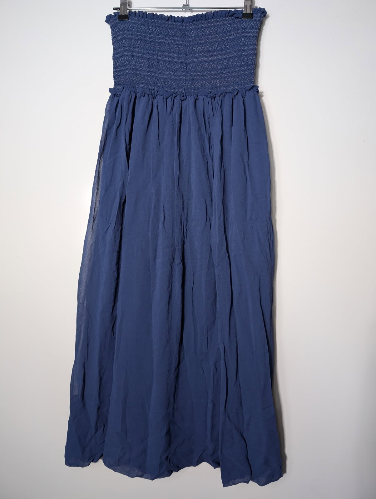 Isabel Marant Silk Maxi Skirt - Navy Blue Smocked Waist - Image 7