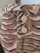 Maison Scotch Zebra Print Paperbag Waist Shorts Brown Black Size S - Image 7