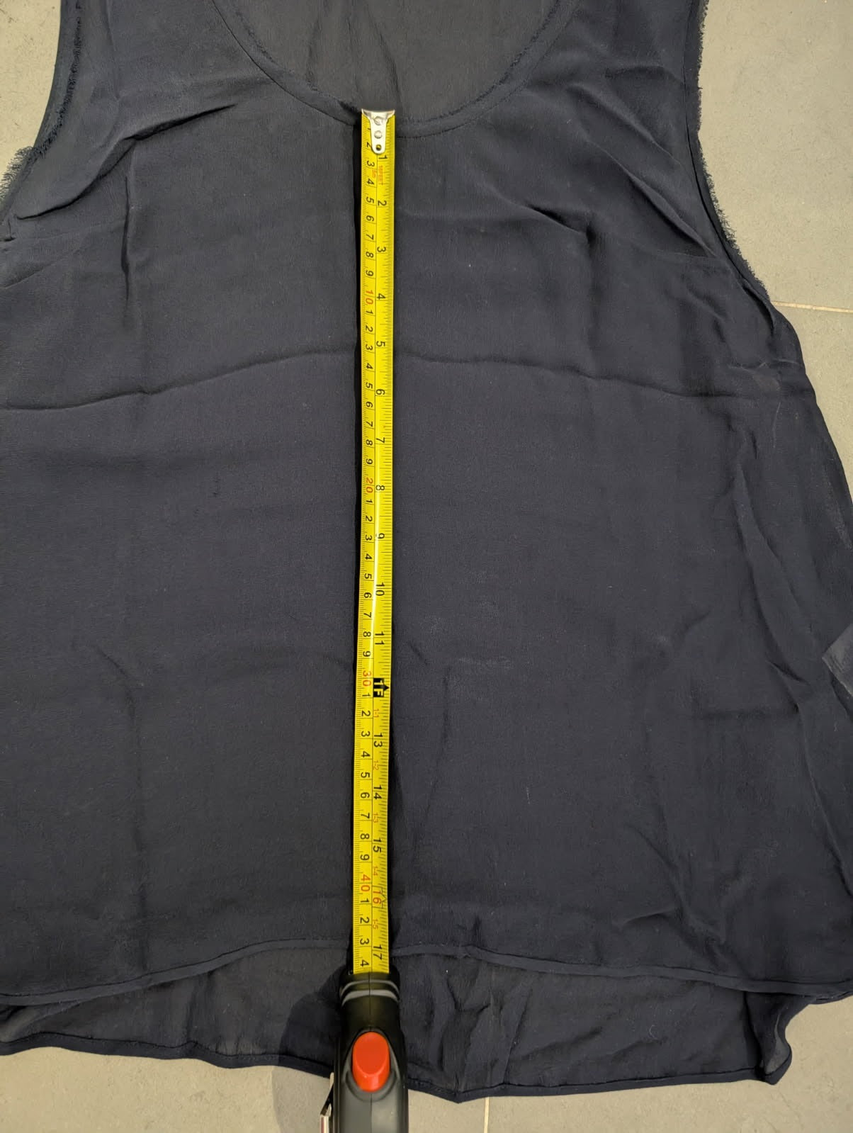 Willow Ltd Sheer Black Sleeveless Tank Top - Raw Edge Detail - Image 7