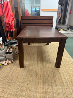 Solid Wood Rectangular Dining Table - Dark Timber Finish - Image 8