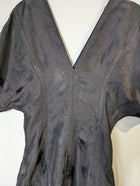 Bassike V-Neck Kimono Sleeve Mini Dress Black Size 0 - Image 3