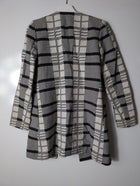 Mango Textured Coat Black and White Checkered XS - Image 6