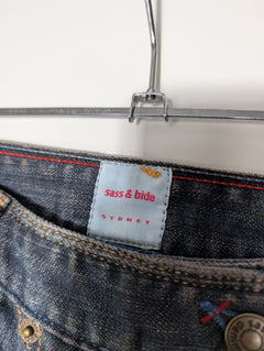 Sass & Bide Denim Jeans Multi-Stitch Detail Size 10 - Image 5