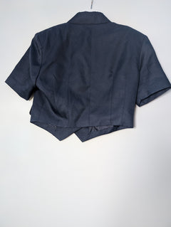 Adieu Cropped Blazer Jacket Navy Blue Size 9 - Image 4