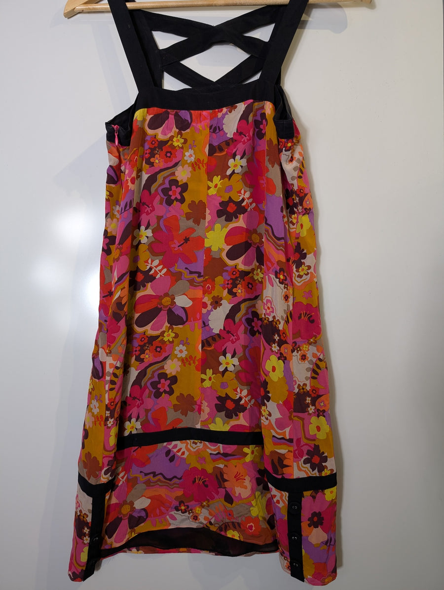 Alannah Hill Floral Print Cross-Back Dress Women's Size 8 - Image 5