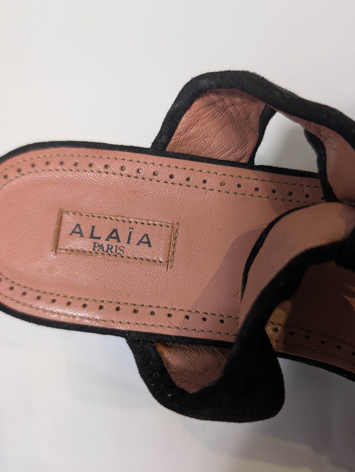 Alaïa Paris Platform Wedge Sandals Black Suede - Image 8
