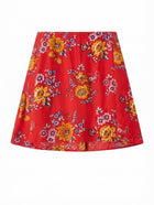 Tigerlily Red Floral A-Line Mini Skirt Size 10 - Image 1