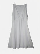 CHARCOAL White V-Neck Mini Dress Size 6 - Image 1