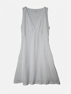 CHARCOAL White V-Neck Mini Dress Size 6 - Image 1