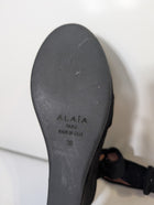 Alaïa Paris Platform Wedge Sandals Black Suede - Image 9