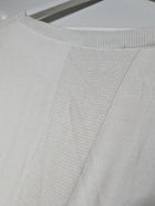 Halston Heritage Knit Sweater With Silk Side Panels White Small - Image 6