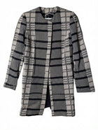 Mango Textured Coat Black and White Checkered XS - Image 1