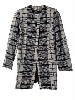 Mango Textured Coat Black and White Checkered XS - Image 1
