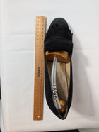Prada Suede Fringed Kiltie Heeled Loafers Black EU 37 - Image 7