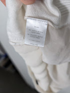 Halston Heritage Knit Sweater With Silk Side Panels White Small - Image 8