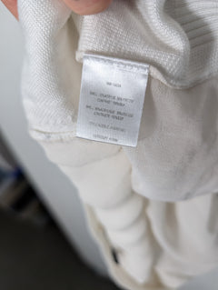 Halston Heritage Knit Sweater With Silk Side Panels White Small - Image 8