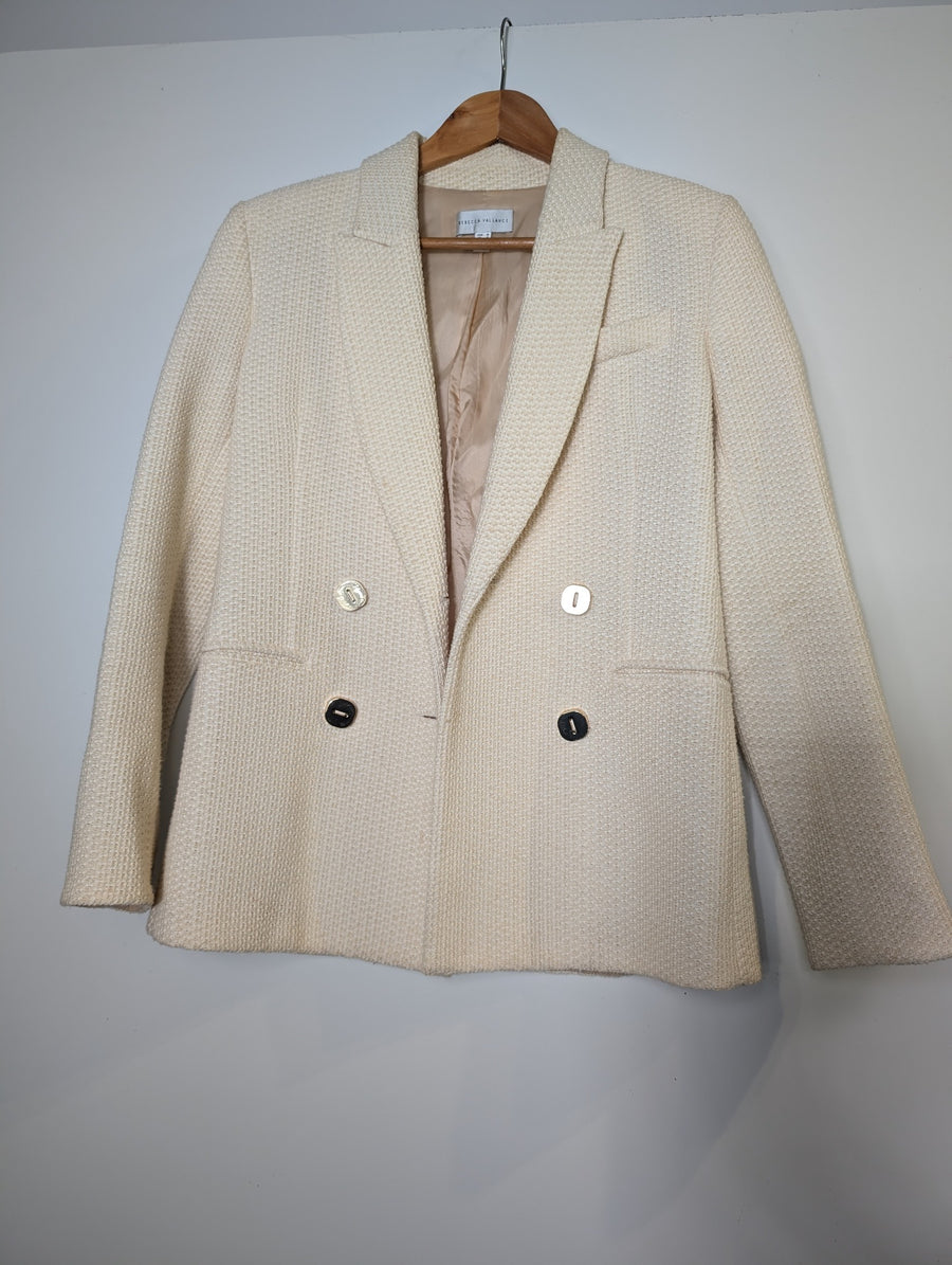 Collette Dinnigan Zip-Front Sequin Cardigan Gold Women's Size S - Image 8