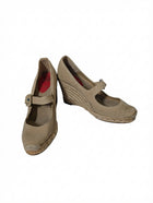Christian Louboutin Cataclou Espadrille Wedge Mary Jane Beige Size 38 - Image 1