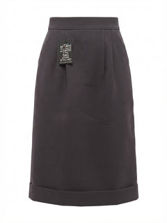 Fendi High-Waisted Midi Skirt Dark Grey Size 40 - Image 1