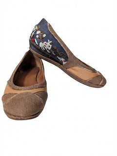 Dries Van Noten Floral Embroidered Canvas & Leather Ballet Flats EU 38 - Image 1