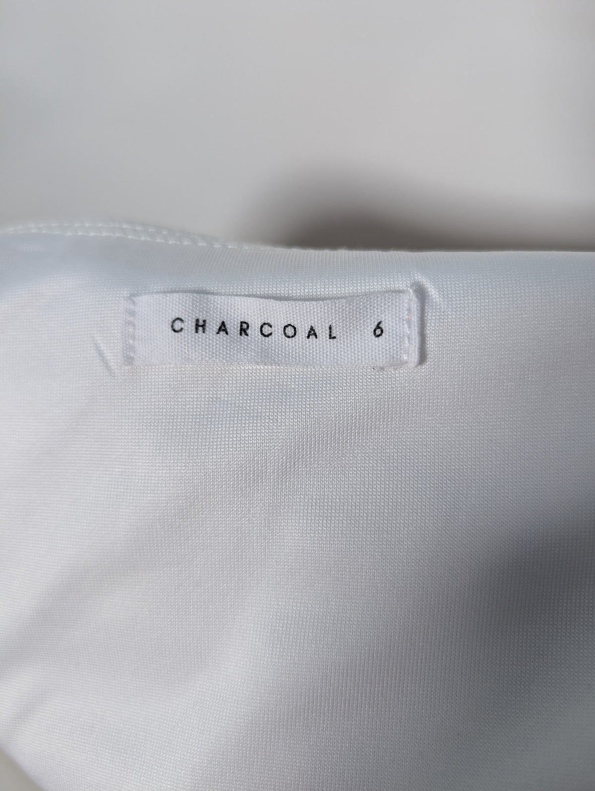 CHARCOAL White V-Neck Mini Dress Size 6 - Image 6