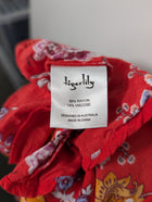 Tigerlily Red Floral A-Line Mini Skirt Size 10 - Image 6