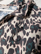 The Upside Leopard Print Hooded Windbreaker Women's XL - Image 4