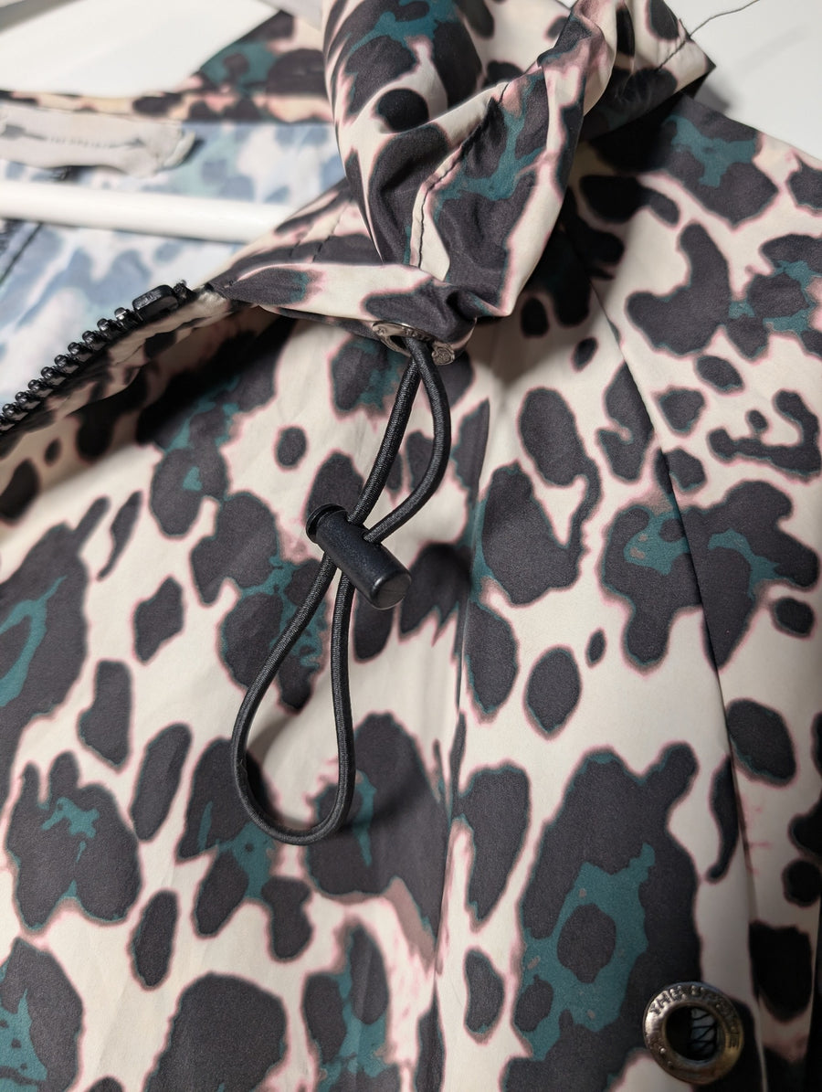 The Upside Leopard Print Hooded Windbreaker Women's XL - Image 4