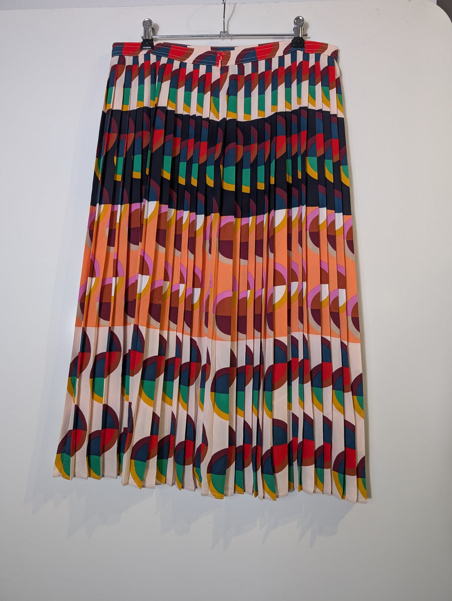 Diane von Furstenberg Pleated Midi Skirt Geometric Print Multicolour - Image 3