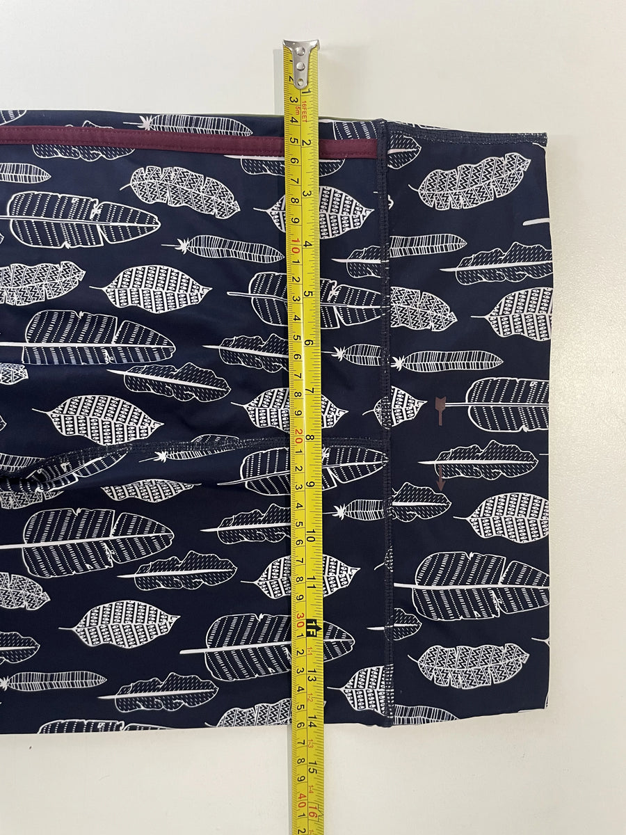 The Upside Women's Athletic Leggings Dark Blue Feather Print Size XS - Image 5