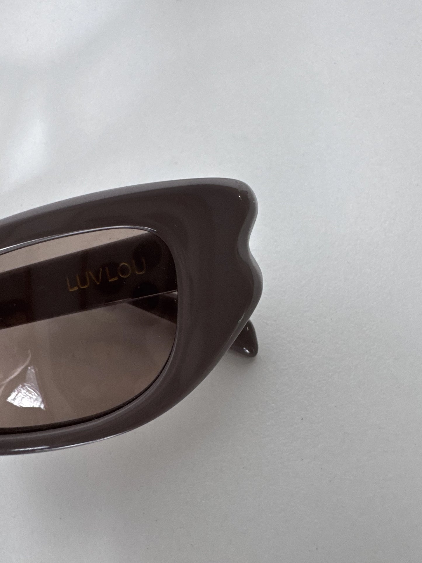 LUVLOU Taupe Cat-Eye Sunglasses Handcrafted Frames - Image 7