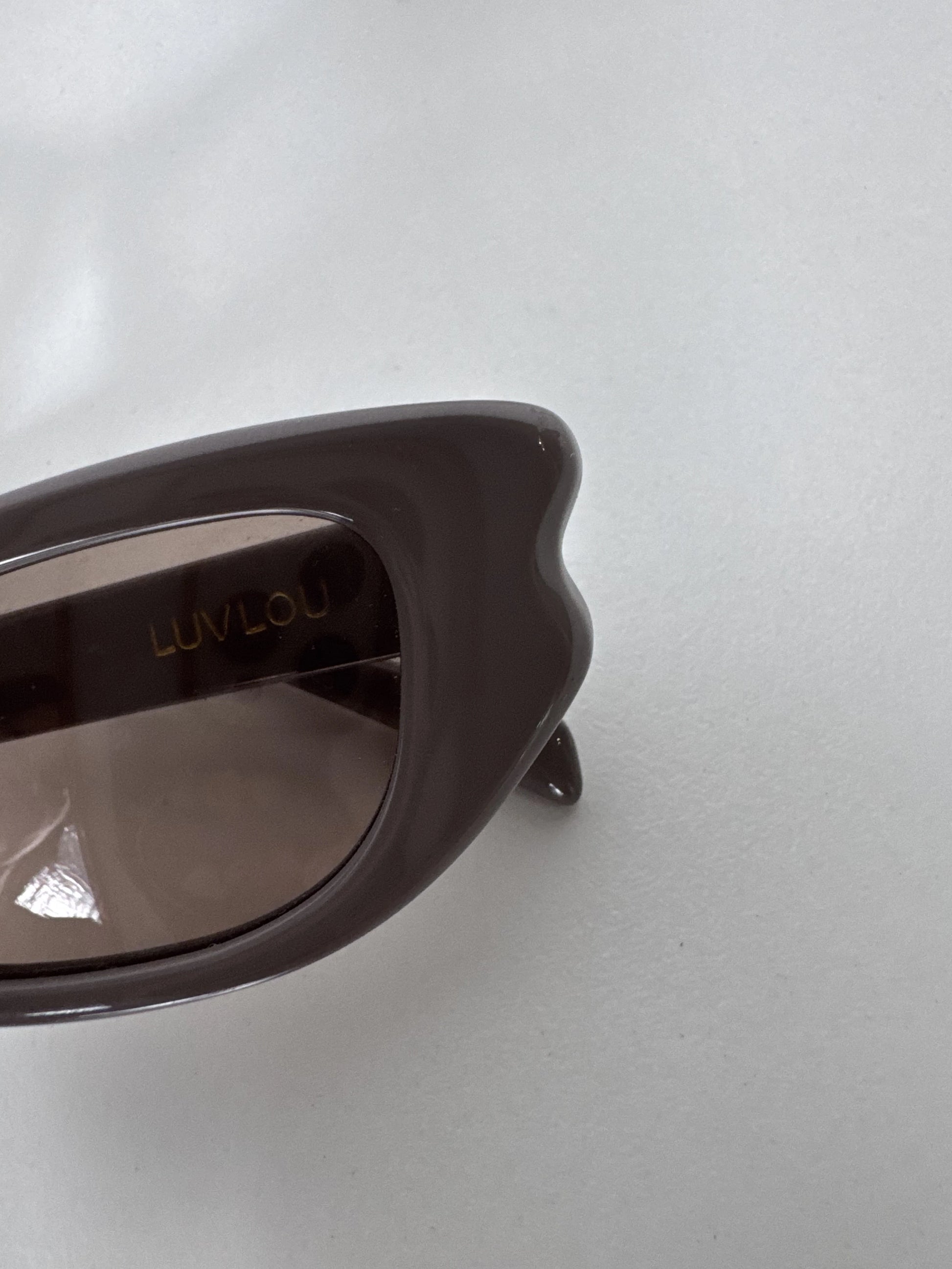 LUVLOU Taupe Cat-Eye Sunglasses Handcrafted Frames - Image 7
