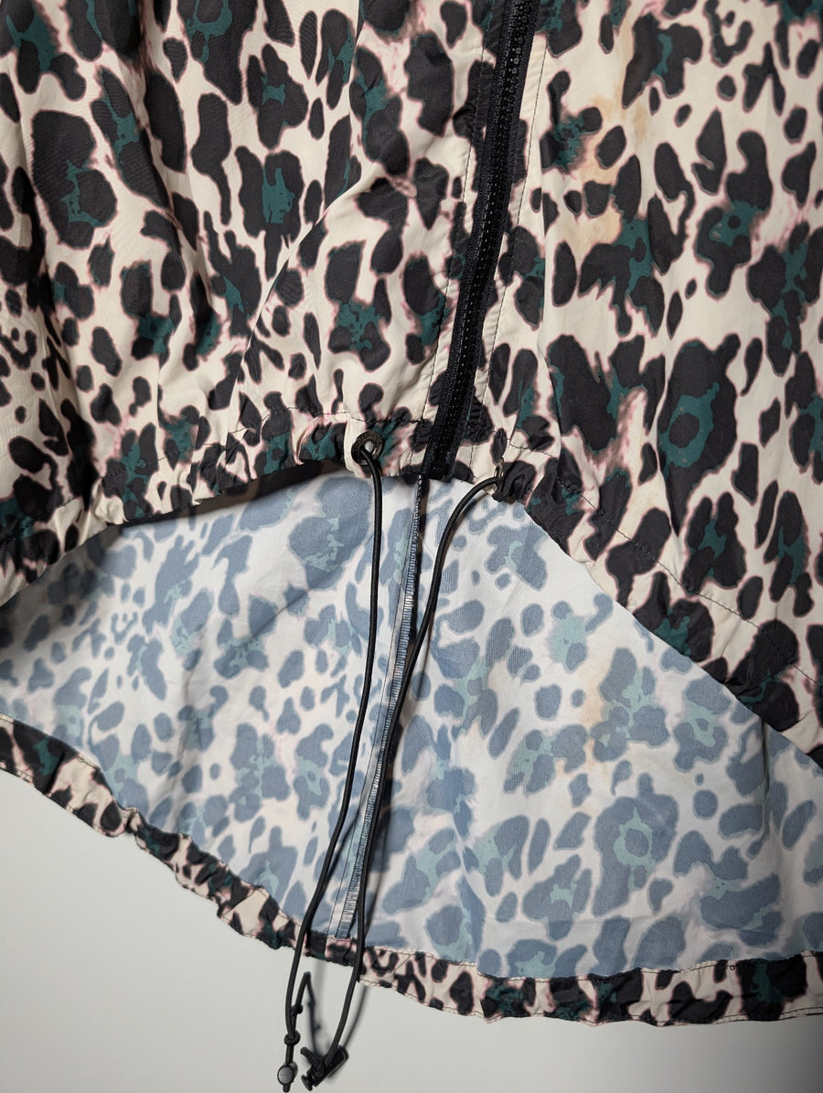 The Upside Leopard Print Hooded Windbreaker Women's XL - Image 5
