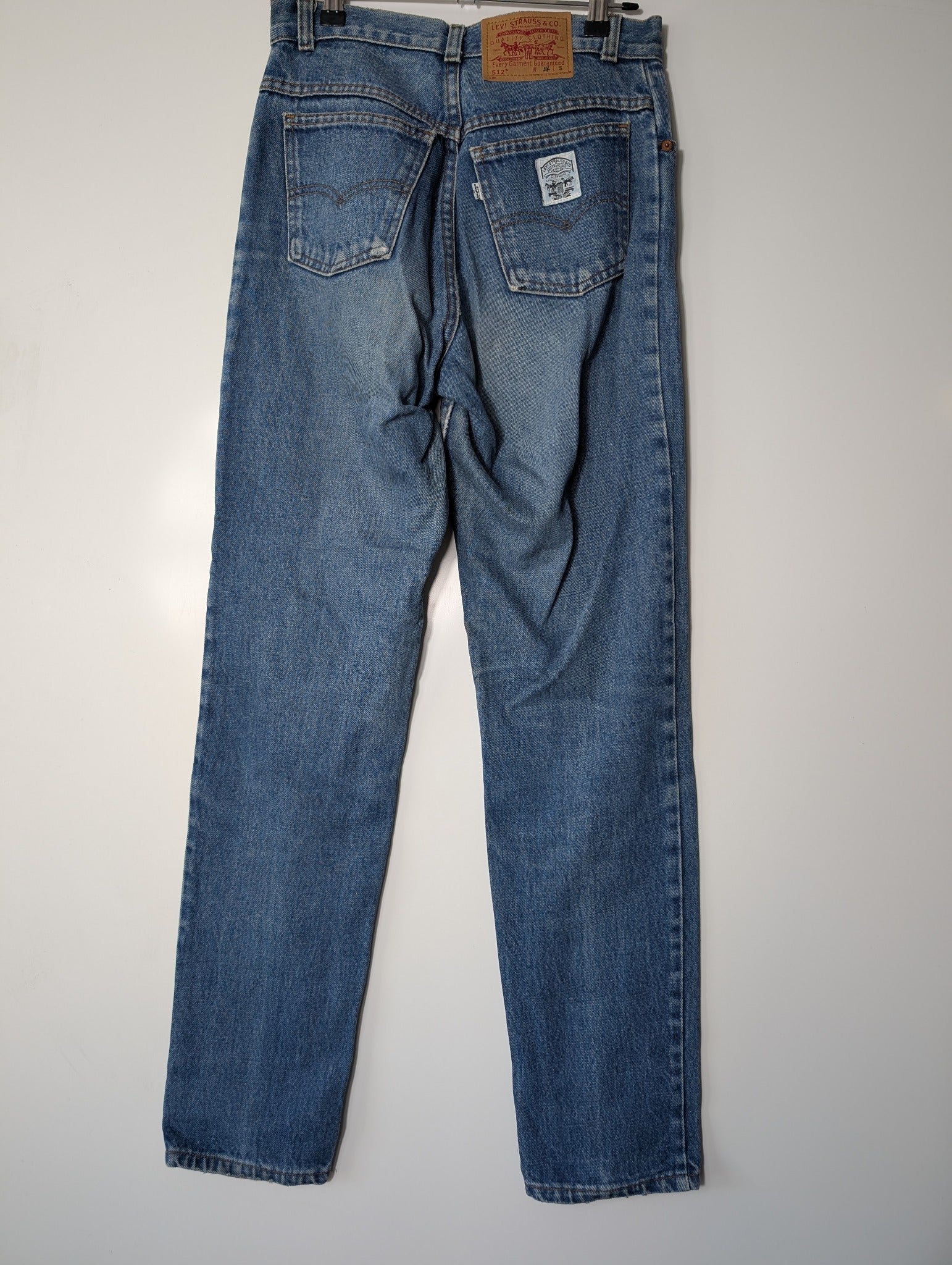 Levi Strauss & Co. 512 Slim Taper Jeans Women's Blue Acid Wash W24 - Image 4