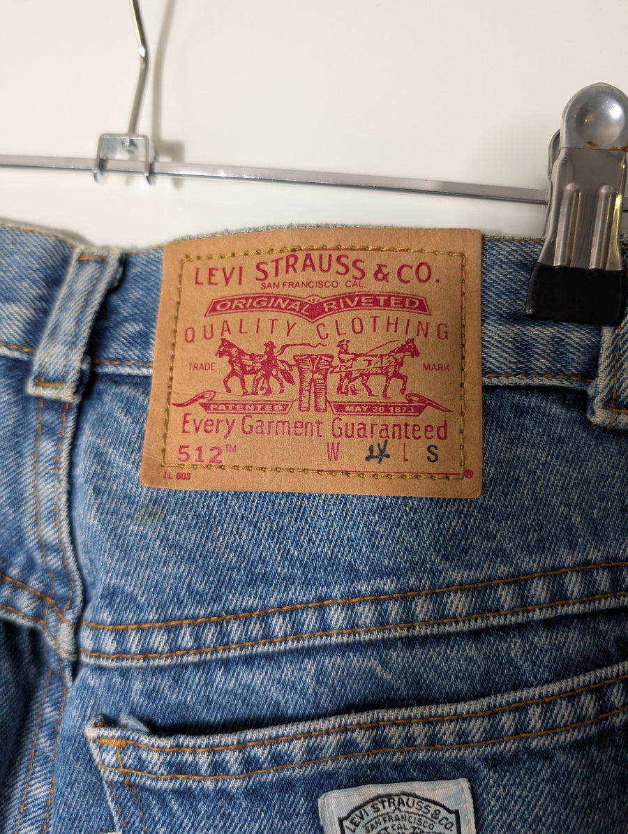 Levi Strauss & Co. 512 Slim Taper Jeans Women's Blue Acid Wash W24 - Image 5