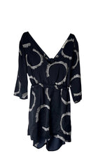 Milkandhoney Navy Blue Sunburst Pattern Cotton Dress Size 12 - Image 1