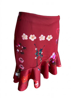 ASOS Red Floral Mini Skirt - Image 1