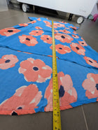 Mister Zimi Floral High-Low Dress Blue & Peach Poppy Print - Image 3