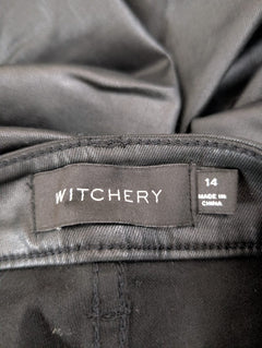 Witchery Women's Coated Skinny Jeans Black Size 14 - Image 8