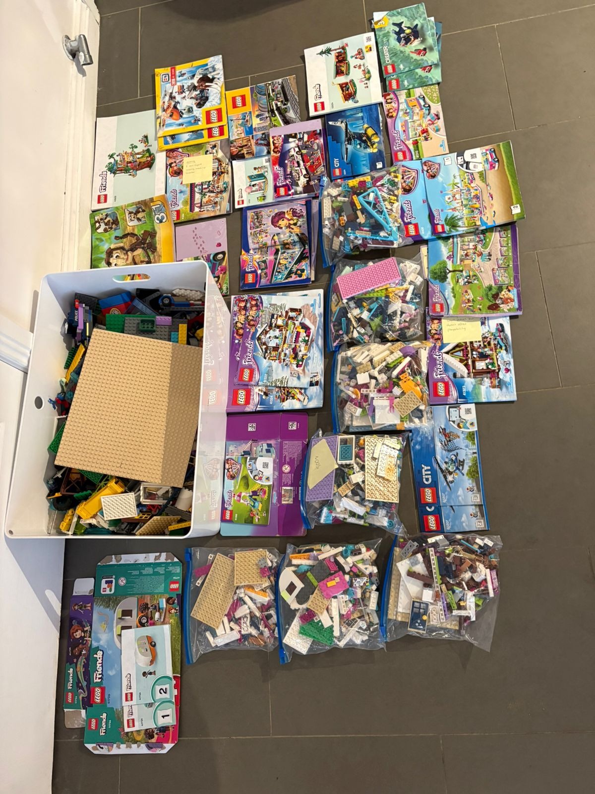 Large Collection of LEGO Friends and City Building Sets with Manuals - Image 1