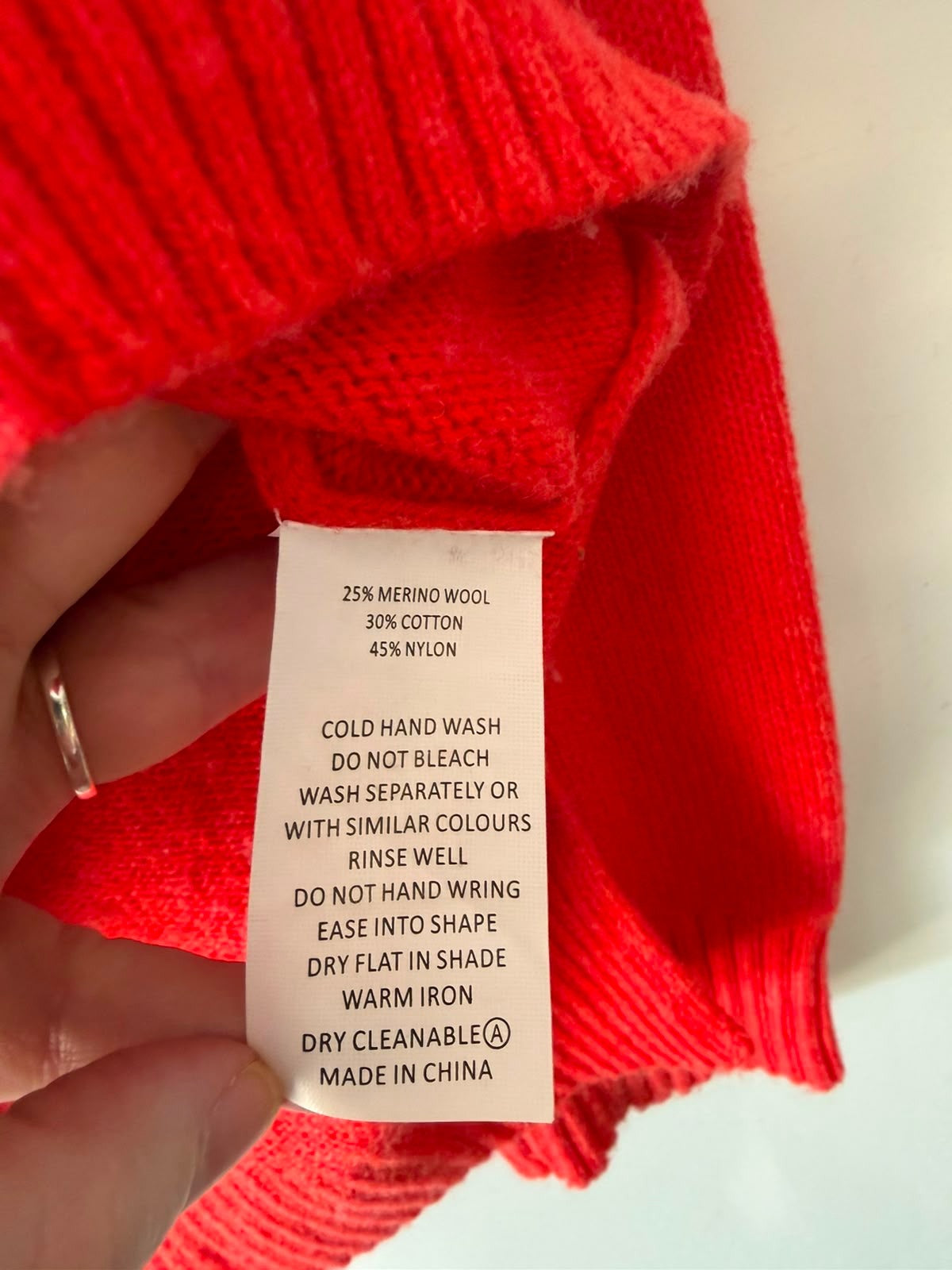 Zaket & Plover Colorblock Turtleneck Sweater Red and Teal Size M - Image 4