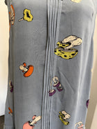 Chim Yen Junk Stuff Mushroom Print Silk Shift Dress - Grey Size M - Image 8