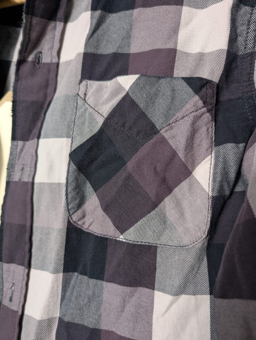 Current/Elliott The Prep School Shirt - Graystone Plaid Women's Size 2 - Image 8