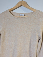 Marcs Metallic Knit Sweater Beige Sparkle Size S - Image 8