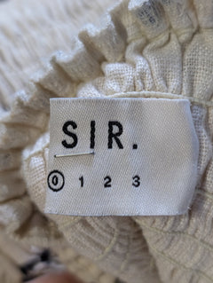SIR. The Label Smocked Linen Midi Dress Cream Size 0 - Image 8