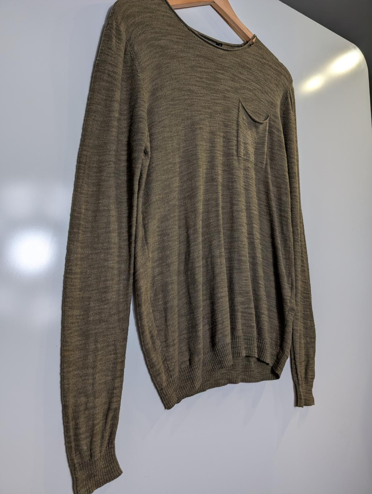 Antony Morato Men's Long Sleeve Crew Neck Pocket Sweater - Olive Green Size S - Image 8