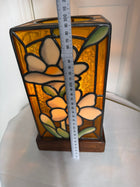 Vintage Leadlight Works Peaston Floral Stained Glass Table Lamp - Image 8