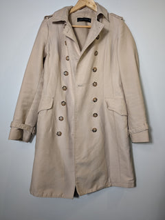 Loverich Collarless Blazer Beige Gold Button Detail Size 11 - Image 8